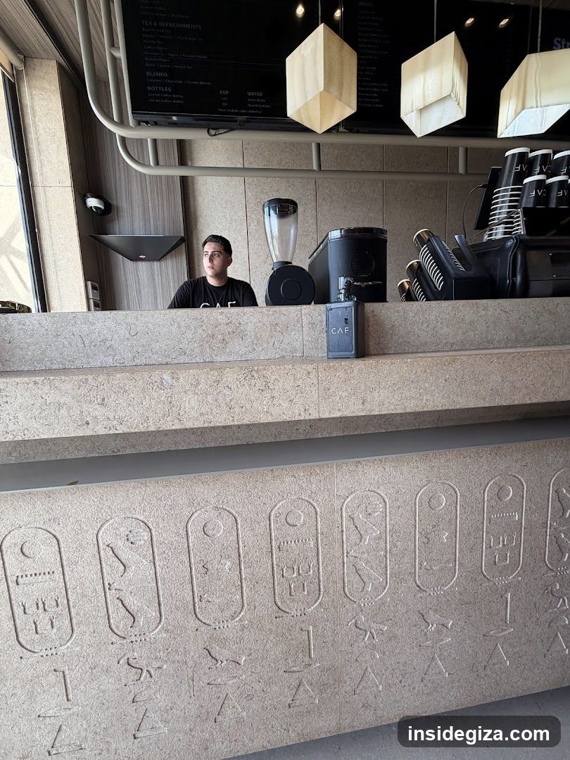 Coffee Shop Interior with Barista and Equipment
