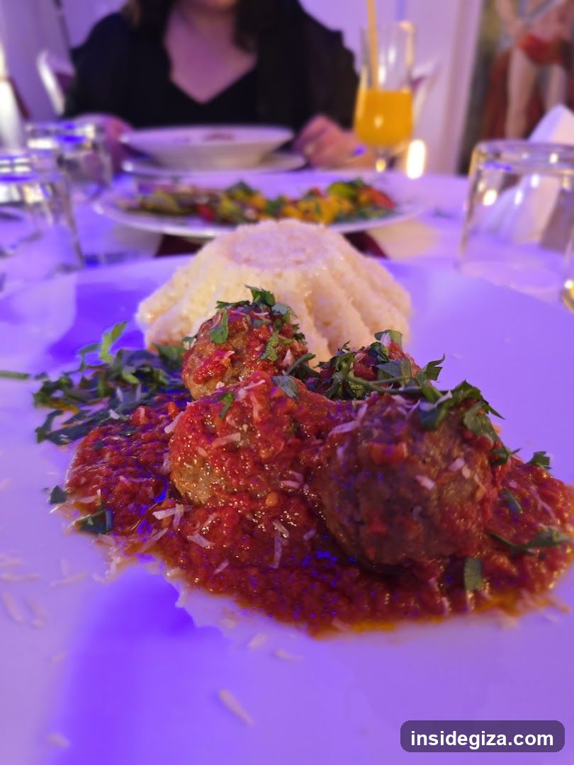Meatballs with Rice and Sauce