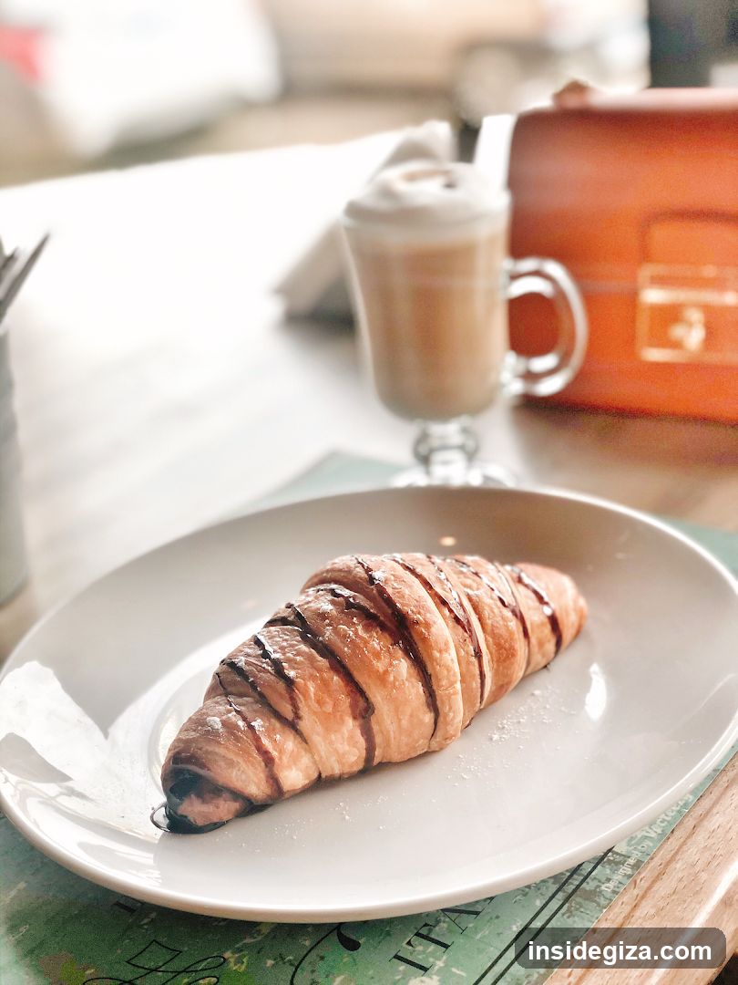 Croissant and Latte