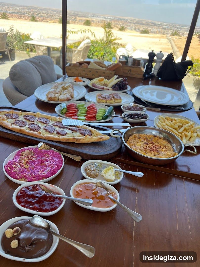 Luxury Breakfast Spread with Scenic View
