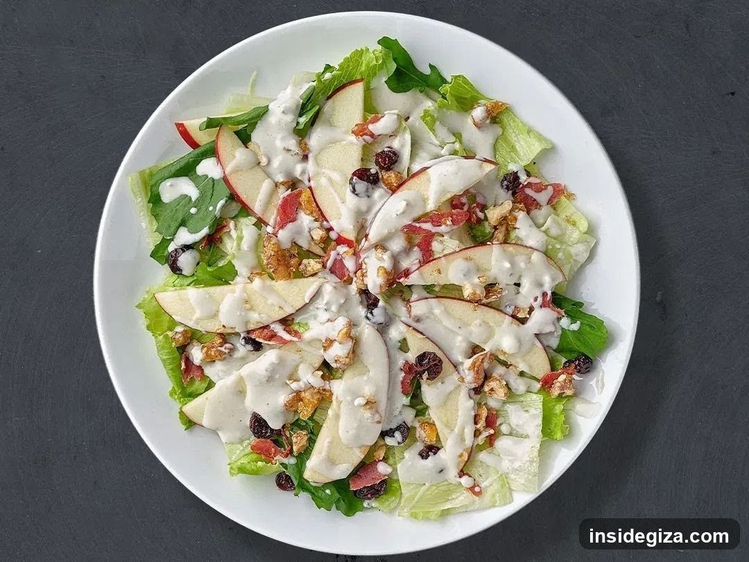 Apple Salad with Dressing