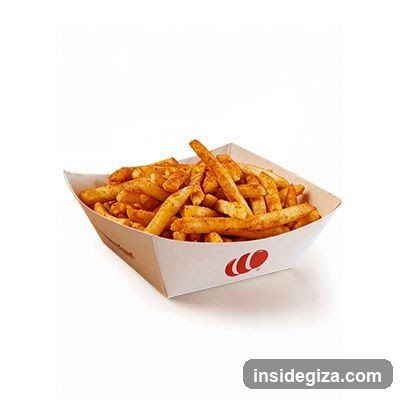 Fries in a paper container