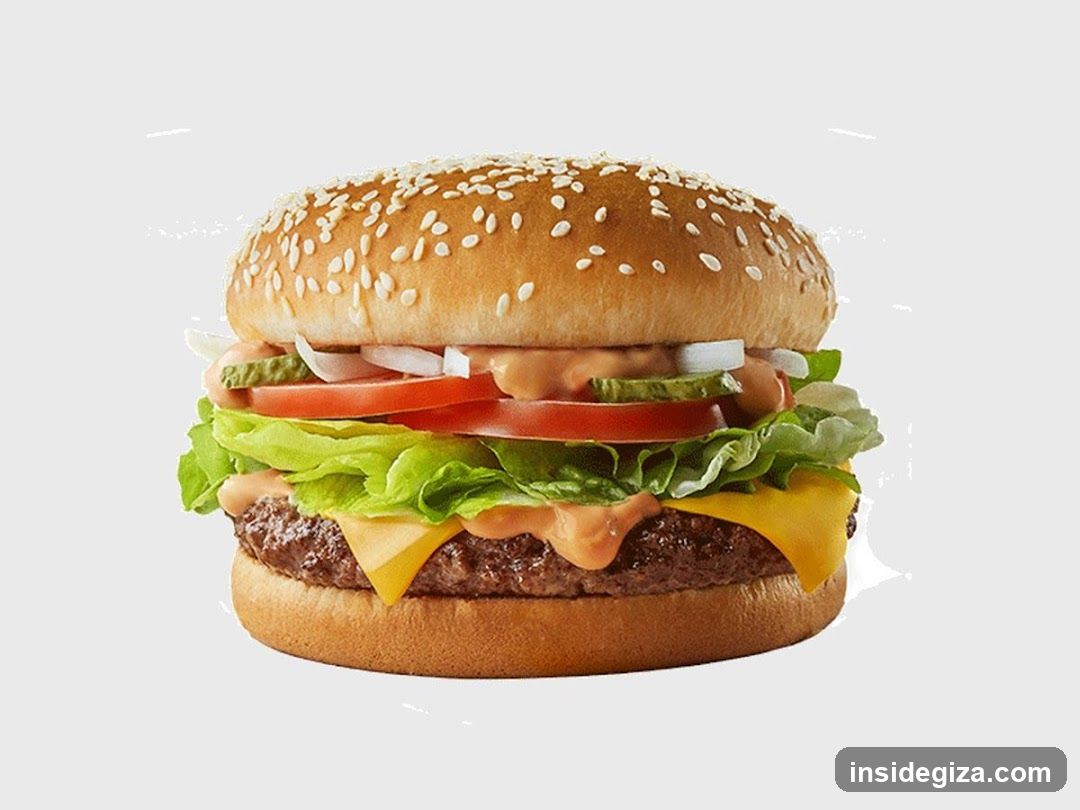 Cheeseburger with Sauce and Toppings