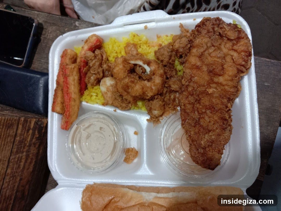 Fried Chicken Meal in Styrofoam Container