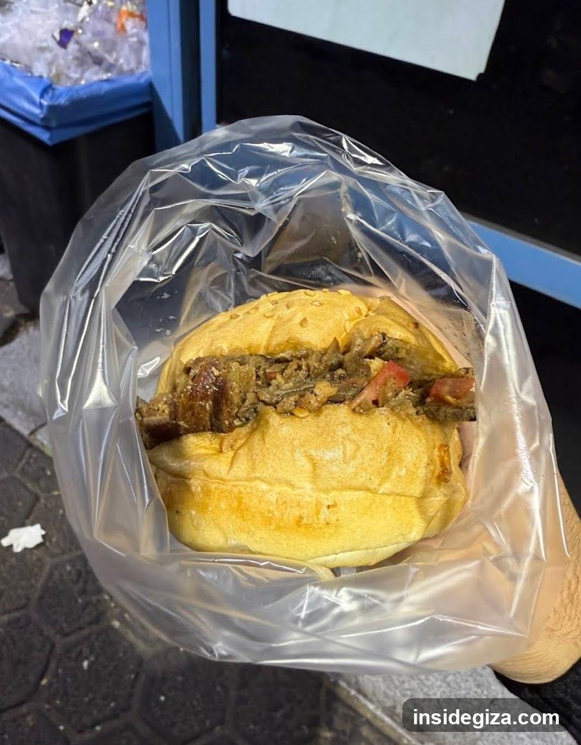 Sandwich in plastic bag