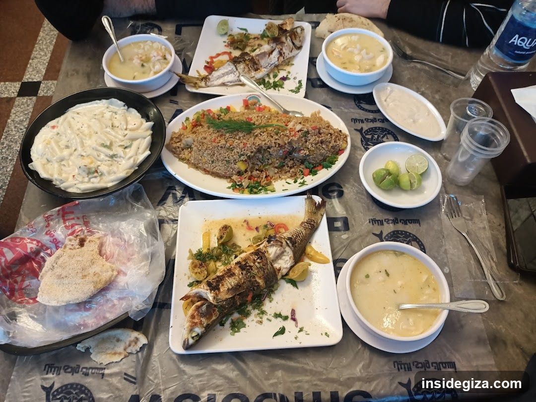 Table of Fish and Rice Dishes