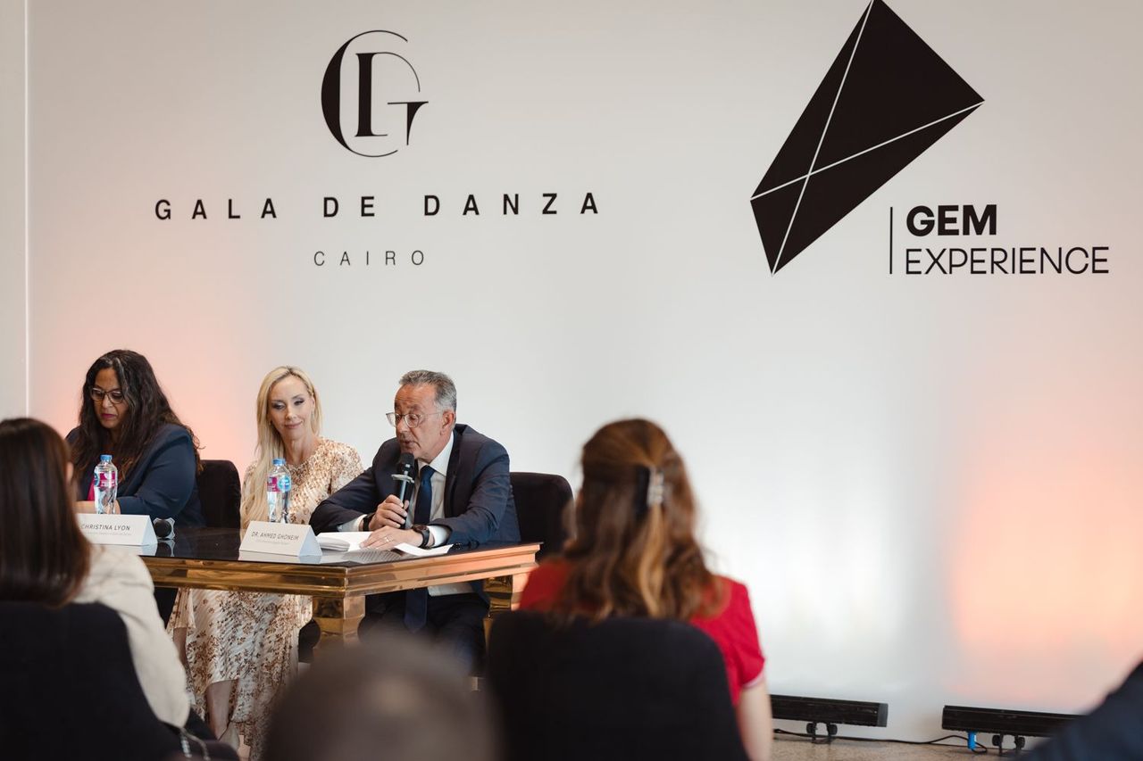 Grand Egyptian Museum press conference announcing the Gala de Danza partnership