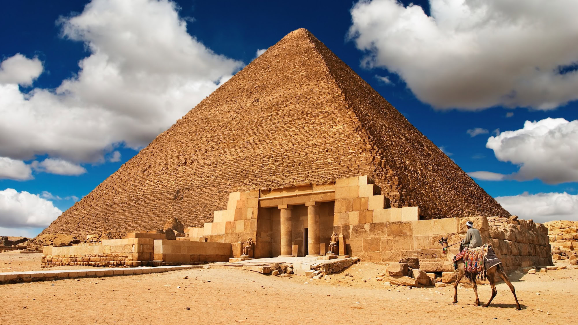 Great Pyramid of Giza showing detailed stone blocks