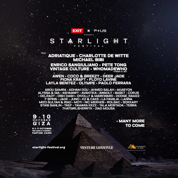 Starlight Festival Brings the First Multi-Day Rave to the Pyramids of Giza, 8-11 October